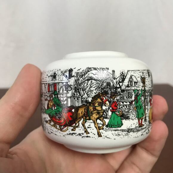 3/$20 Potpourri Press VTG Christmas Villagers Carolers Room Scenter Tea Light - Picture 5 of 10